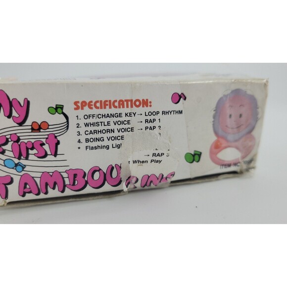 Vintage 90s My First Tambourine Toy by Smile Non-Working Kitsch Rare Novelty Toy - Picture 11 of 12